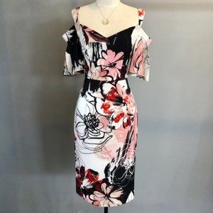 NWT Black Halo Preston Sheath Dress, Rosy Paradise